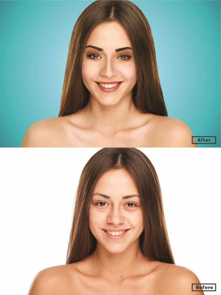 Menambahkan make up secara digital dengan teknik high end retouching di Shaniba Creative Industry